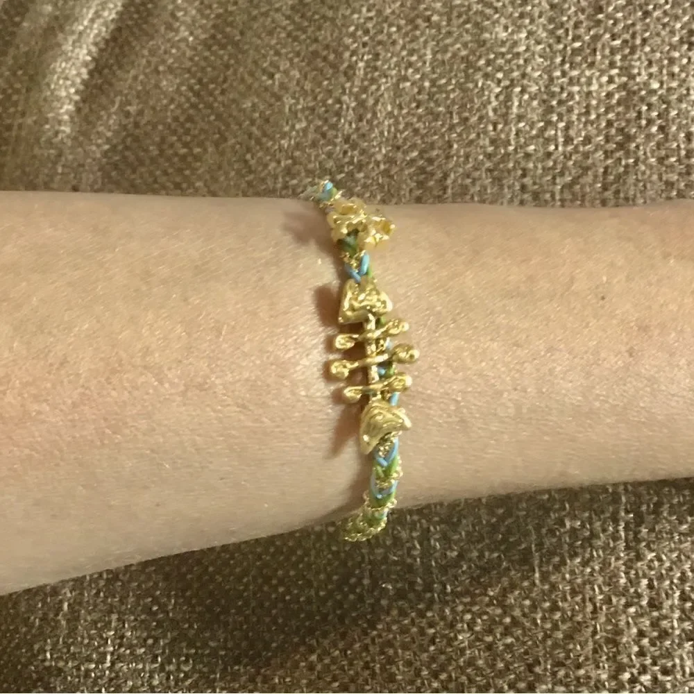 TORY BURCH BRAID CHARM BRACELET